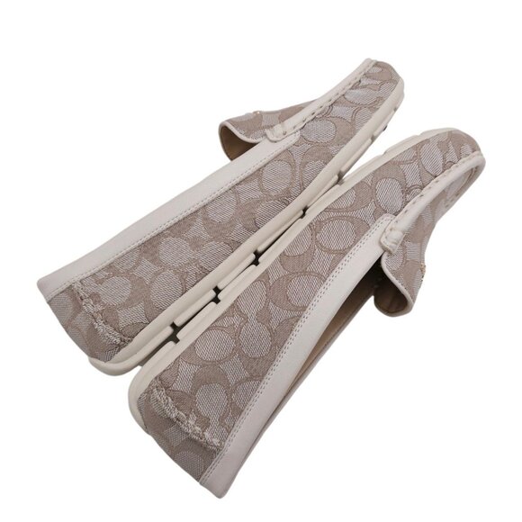 COACH Marley Driver Signature Loafer STONE CHALK Canvas NEW WITHOUT BOX 10B - Picture 6 of 8